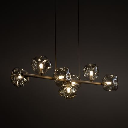Luster na sajli LAVA 7xG9/8W/230V bež/zadimljeno-bež