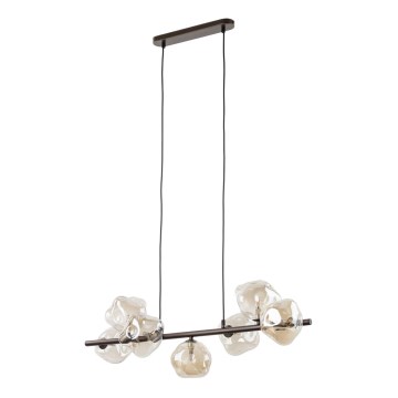 Luster na sajli LAVA 7xG9/8W/230V brončana/dimljeno bež