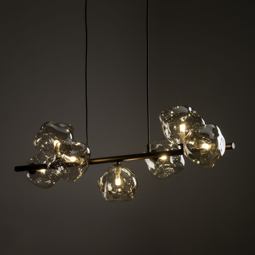 Luster na sajli LAVA 7xG9/8W/230V brončana/dimljeno bež