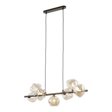 Luster na sajli LAVA 7xG9/8W/230V brončana/dimljeno bež