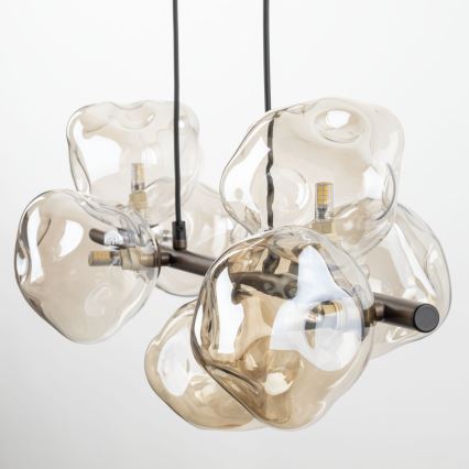 Luster na sajli LAVA 7xG9/8W/230V brončana/dimljeno bež