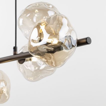 Luster na sajli LAVA 7xG9/8W/230V brončana/dimljeno bež