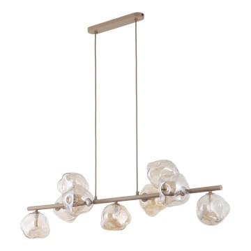 Luster na sajli LAVA 9xG9/8W/230V bež/dimljeno bež