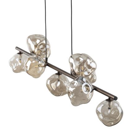 Luster na sajli LAVA 9xG9/8W/230V brončana/dimno bež