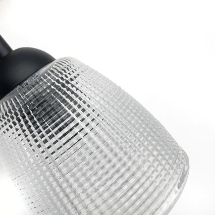 Luster na sajli LEANDRA 3xE27/15W/230V hrast/crna