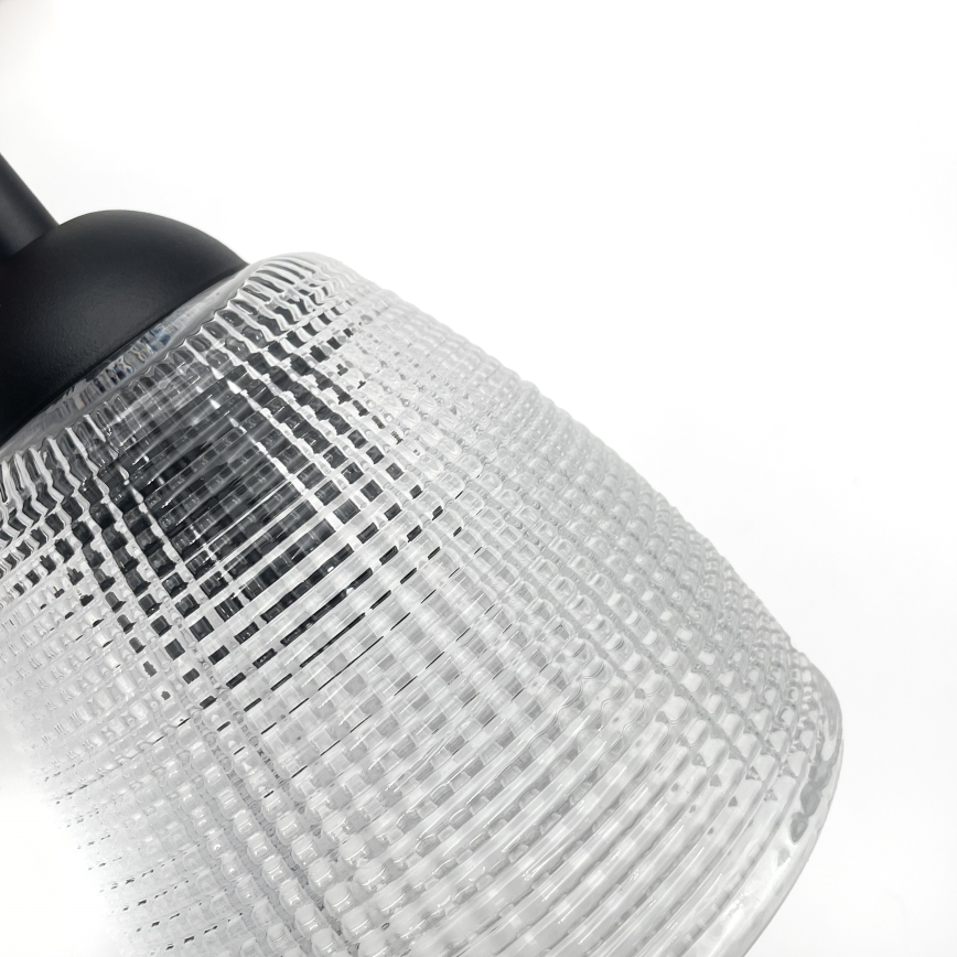 Luster na sajli LEANDRA 3xE27/15W/230V hrast/crna