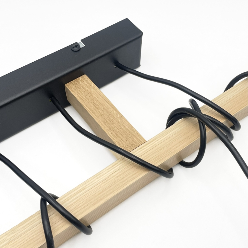 Luster na sajli LEANDRA 5xE27/15W/230V hrast/crna