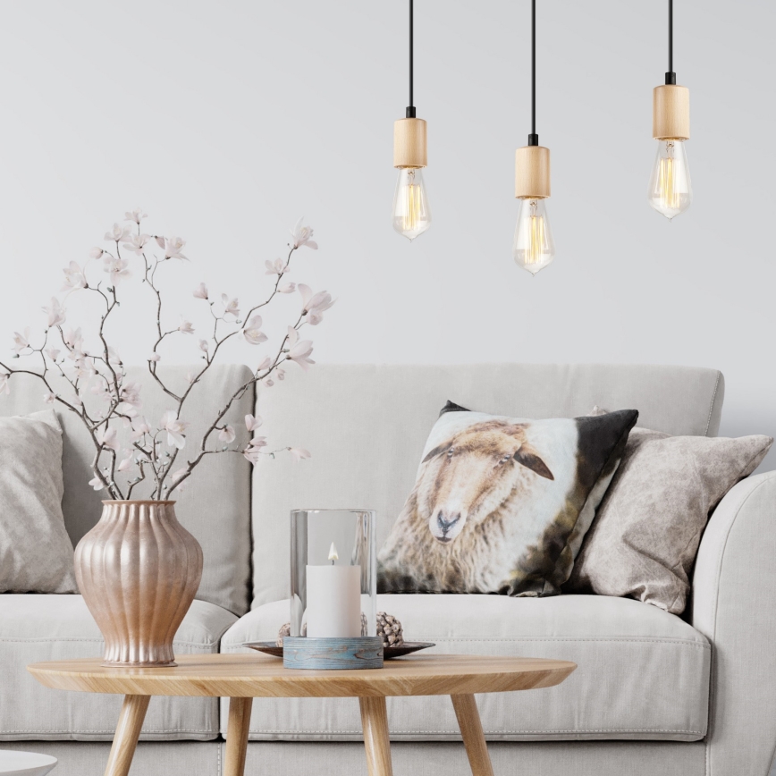 Luster na sajli LEON 3xE27/60W/230V bukva