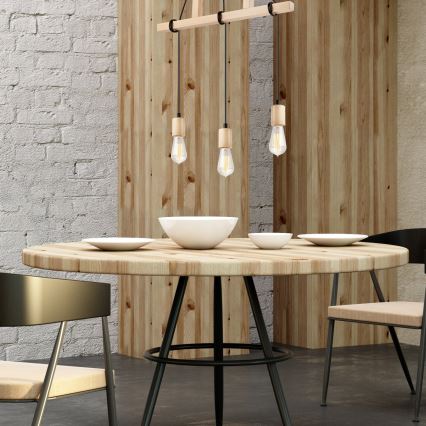 Luster na sajli LEON 3xE27/60W/230V bukva
