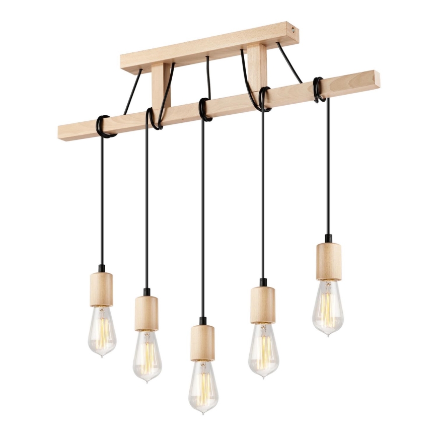 Luster na sajli LEON 5xE27/60W/230V bukva