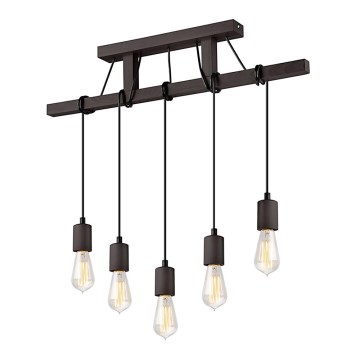 Luster na sajli LEON 5xE27/60W/230V bukva