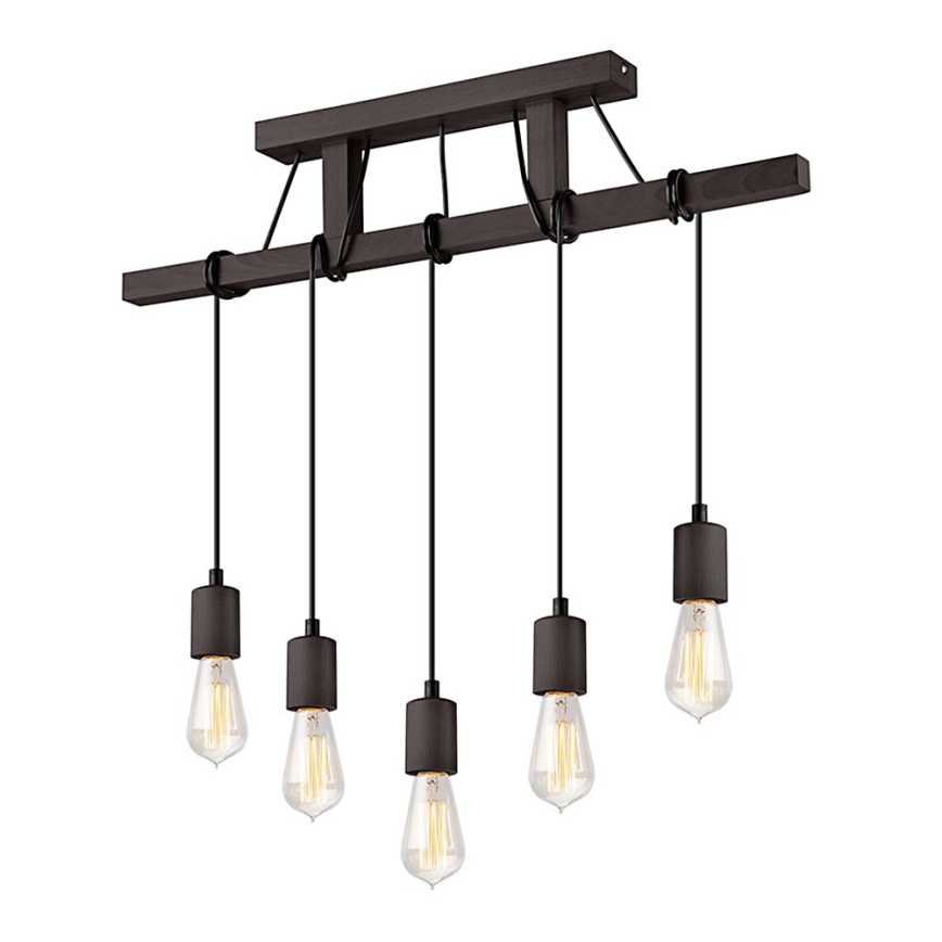 Luster na sajli LEON 5xE27/60W/230V bukva