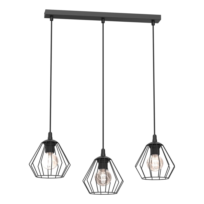 Luster na sajli LETI 3xE27/15W/230W crna