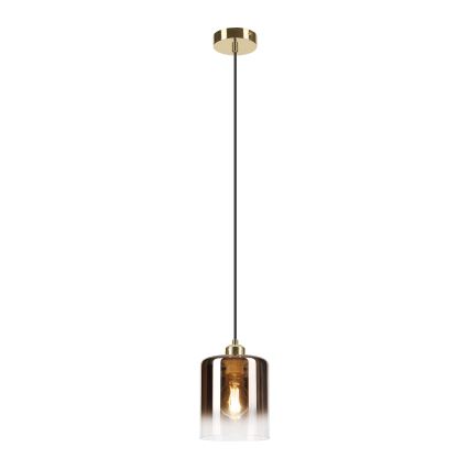 Luster na sajli LIAH 1xE27/15W/230V zlatna/zadimljena smeđa