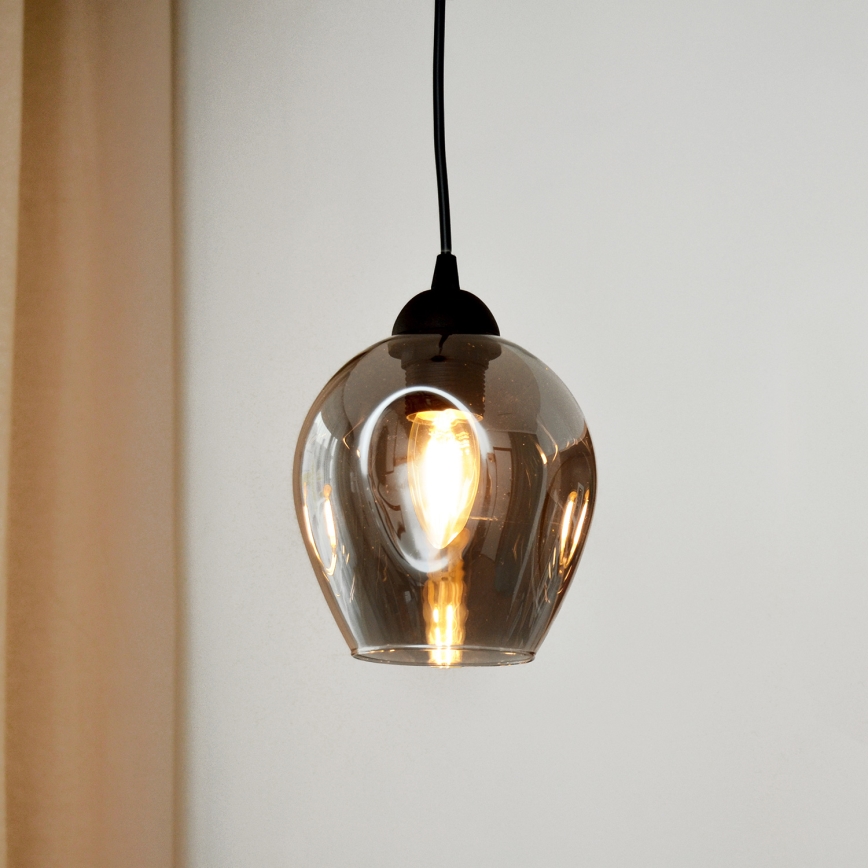 Luster na sajli LILI 1xE27/15W/230V crna/siva