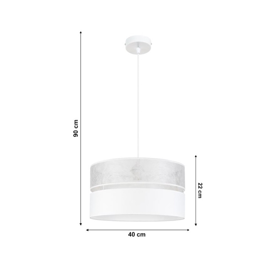 Luster na sajli LIMA 1xE27/60W/230V bijela