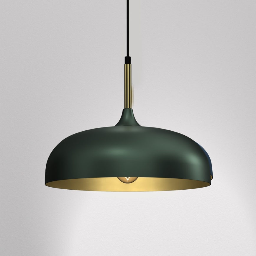 Luster na sajli LINCOLN 1xE27/60W/230V pr. 35 cm zelena