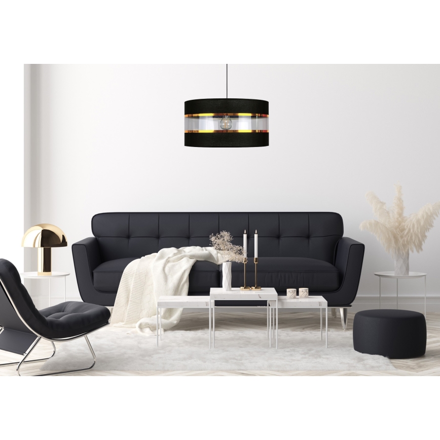 Luster na sajli LIND 1xE27/60W/230V crna