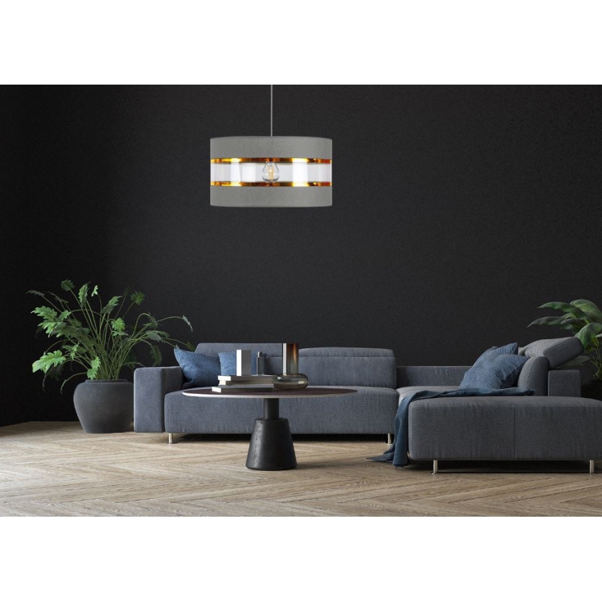Luster na sajli LIND 1xE27/60W/230V siva