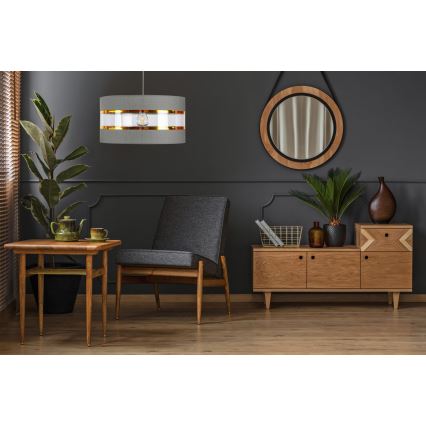 Luster na sajli LIND 1xE27/60W/230V siva