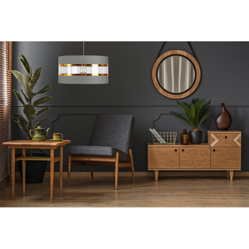 Luster na sajli LIND 1xE27/60W/230V siva