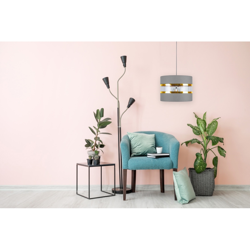 Luster na sajli LIND 1xE27/60W/230V siva