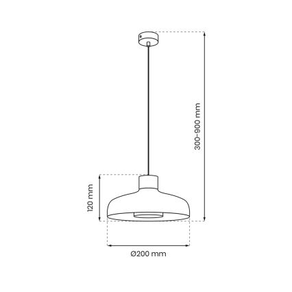 Luster na sajli LINEA 1xGX53/12W/230V crna