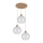 Luster na sajli LINEA 3xE27/60W/230V hrast