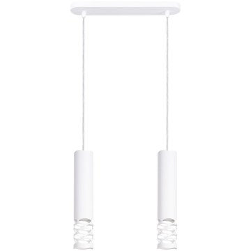 Luster na sajli LIRO 2xGU10/10W/230V bijela