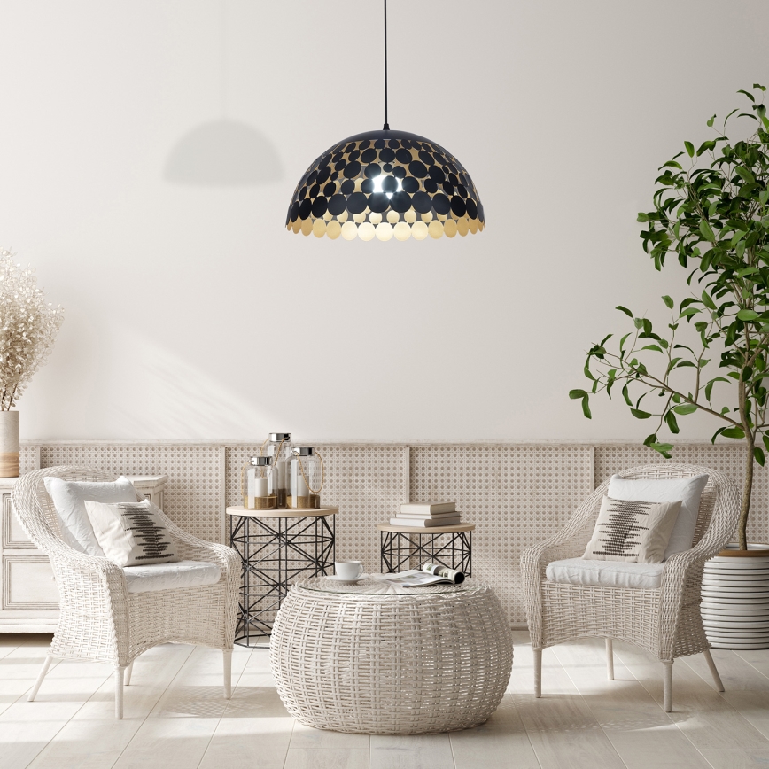 Luster na sajli LISA BLACK 1xE27/60W/230V