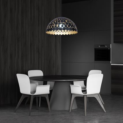 Luster na sajli LISA BLACK 1xE27/60W/230V
