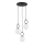 Luster na sajli LISTER 3xE14/10W/230V crna/bijela