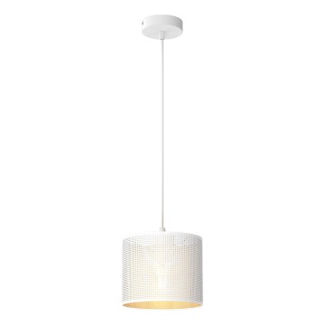 Luster na sajli LOFT SHADE 1xE27/60W/230V pr. 18 cm bijela/zlatna