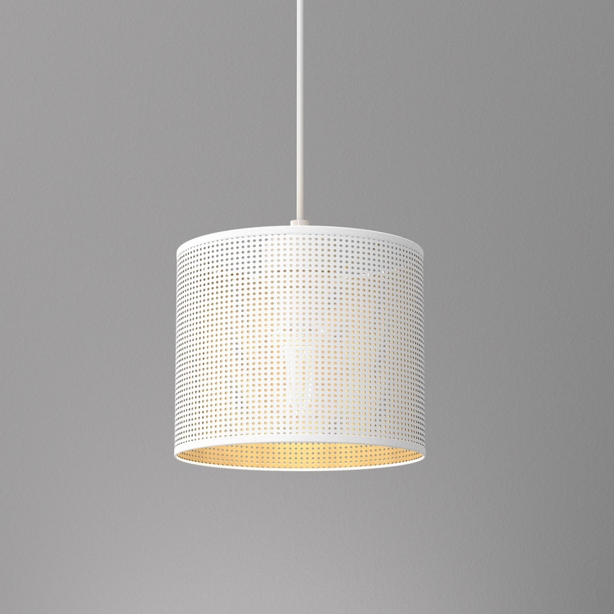 Luster na sajli LOFT SHADE 1xE27/60W/230V pr. 18 cm bijela/zlatna