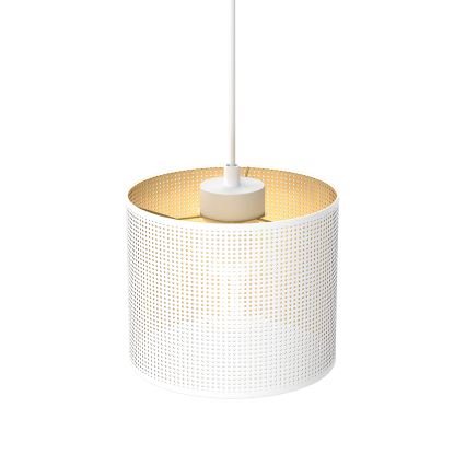 Luster na sajli LOFT SHADE 1xE27/60W/230V pr. 18 cm bijela/zlatna