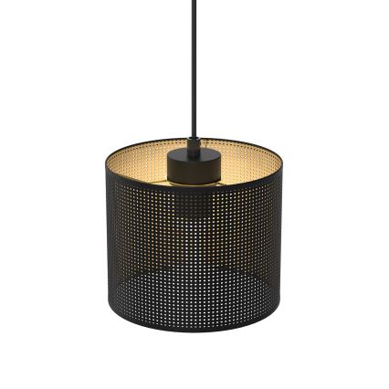 Luster na sajli LOFT SHADE 1xE27/60W/230V pr. 18 cm crna/zlatna