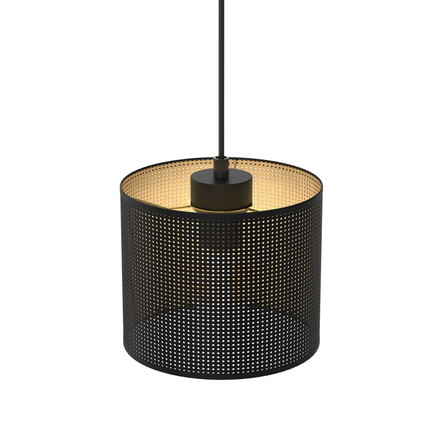 Luster na sajli LOFT SHADE 1xE27/60W/230V pr. 18 cm crna/zlatna