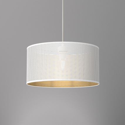 Luster na sajli LOFT SHADE 1xE27/60W/230V pr. 40 cm bijela/zlatna