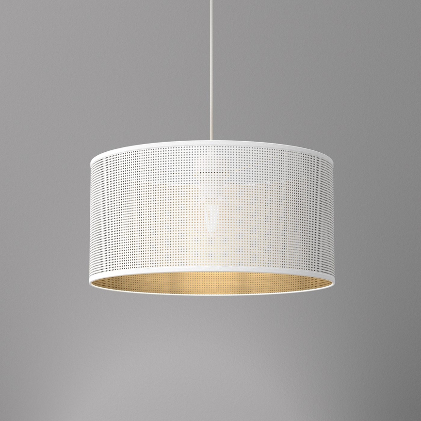 Luster na sajli LOFT SHADE 1xE27/60W/230V pr. 40 cm bijela/zlatna