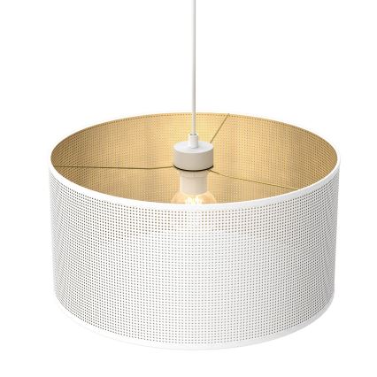 Luster na sajli LOFT SHADE 1xE27/60W/230V pr. 40 cm bijela/zlatna