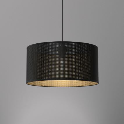 Luster na sajli LOFT SHADE 1xE27/60W/230V pr. 40 cm crna/zlatna