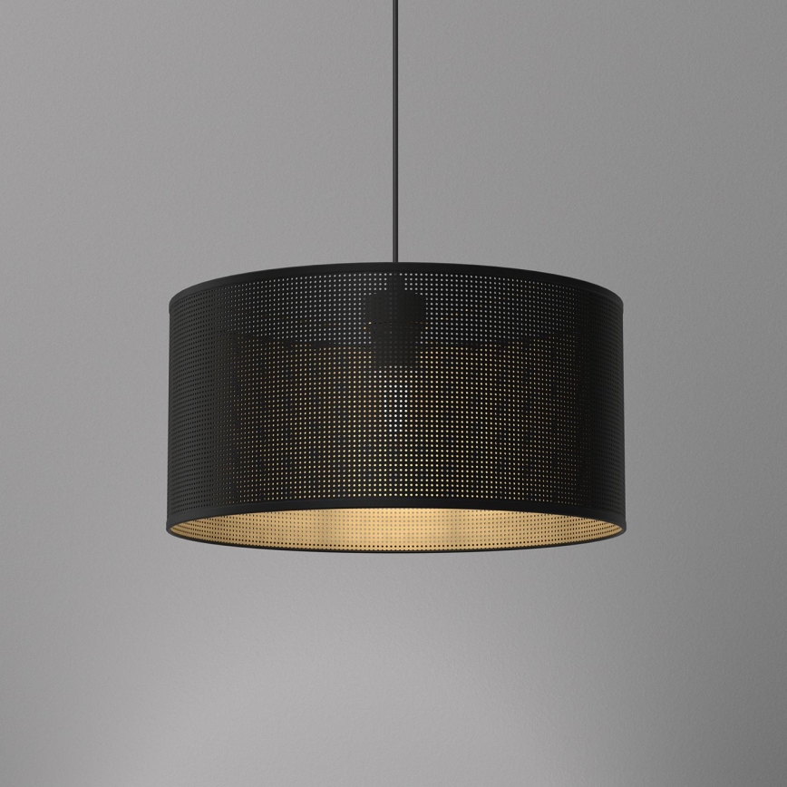 Luster na sajli LOFT SHADE 1xE27/60W/230V pr. 40 cm crna/zlatna