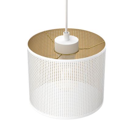 Luster na sajli LOFT SHADE 3xE27/60W/230V bijela/zlatna