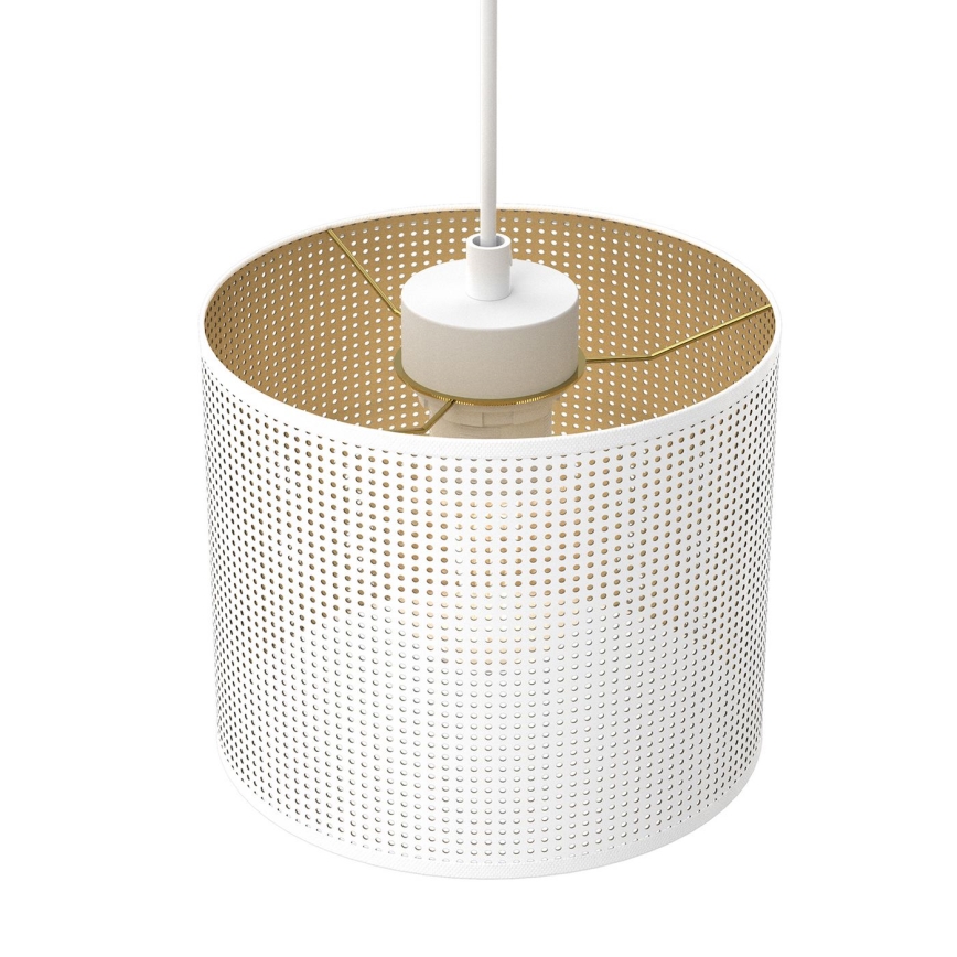 Luster na sajli LOFT SHADE 3xE27/60W/230V bijela/zlatna