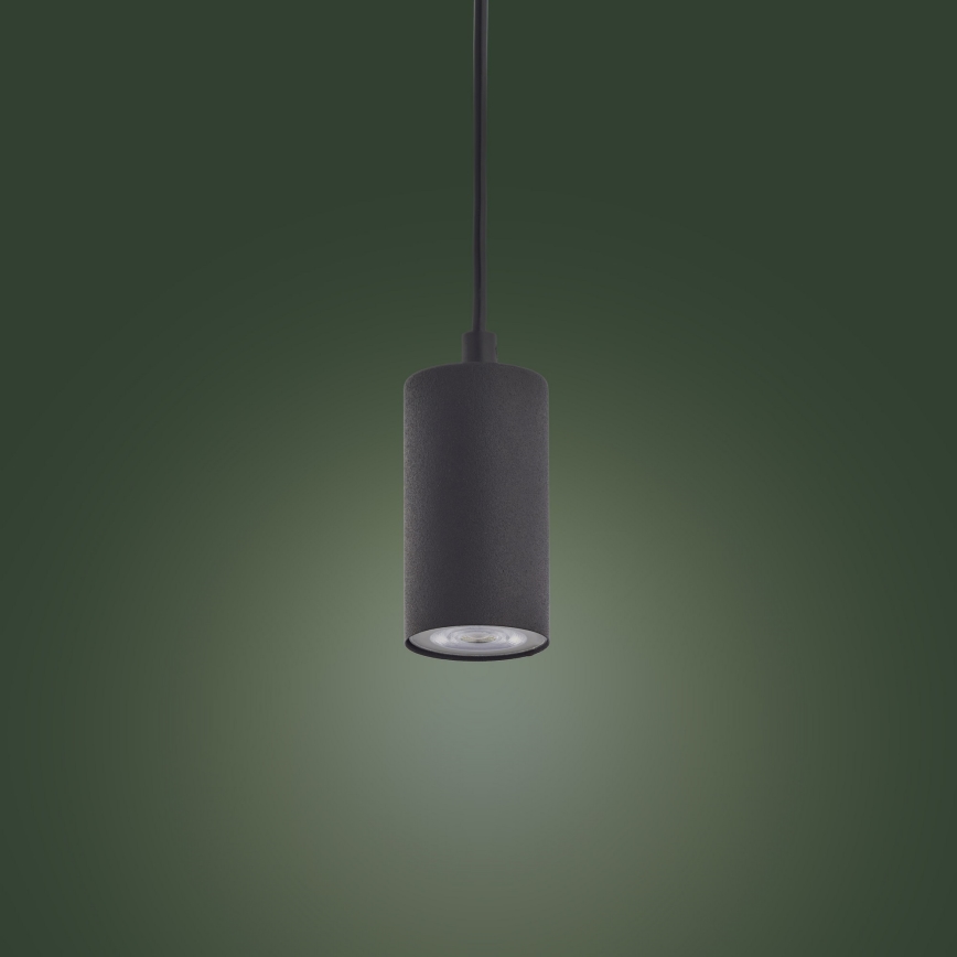 Luster na sajli LOGAN BLACK 1xGU10/10W/230V