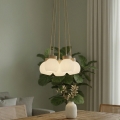 Luster na sajli LOOMIS 5xE27/15W/230V 130 cm bež/hrast