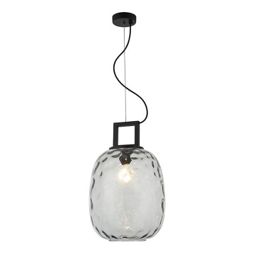 Luster na sajli LUCY 1xE27/40W/230V u dimnoj crnoj boji