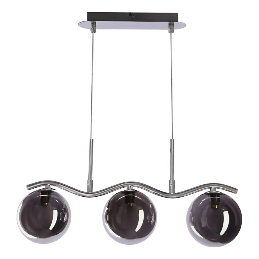 Luster na sajli LUMOS 3xG9/20W/230V, dimno crne boje