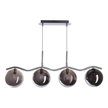 Luster na sajli LUMOS 4xG9/20W/230V u dimnoj crnoj boji