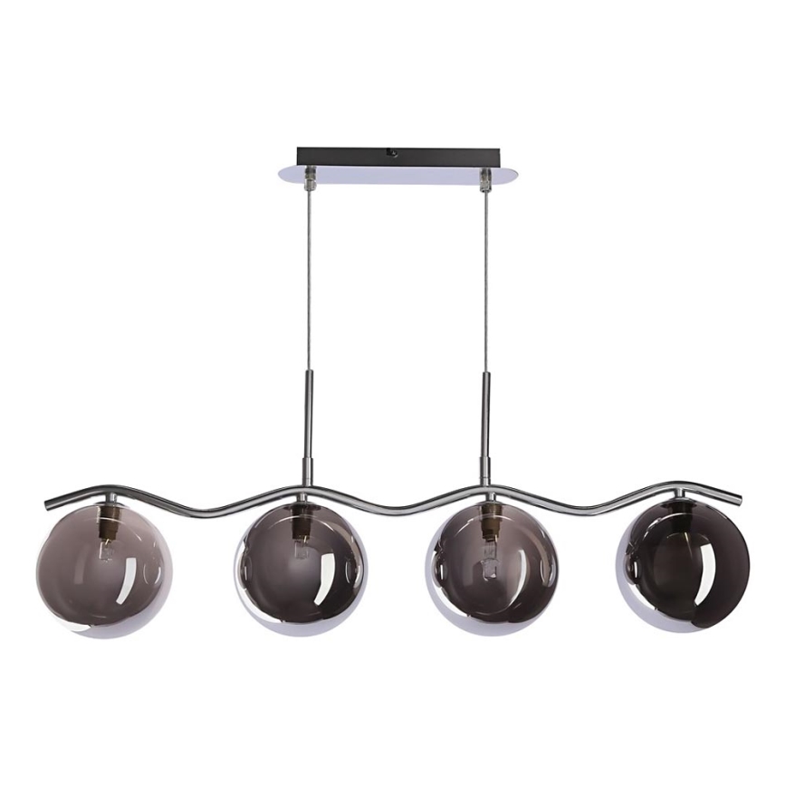 Luster na sajli LUMOS 4xG9/20W/230V u dimnoj crnoj boji
